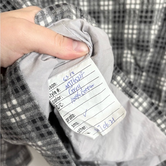 ONS grey plaid full zip cotton jacket men’s size M - Picture 6 of 6